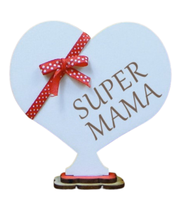 (P732SKW1) Super Mama - serce stojak