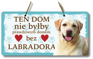 (P552W28) Labrador - Zawieszka na drzwi