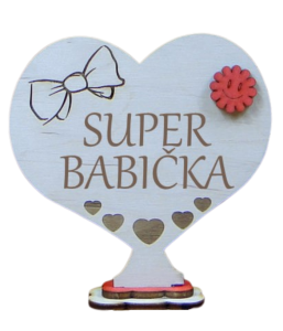 (P314SKW3) Super Babicka - serce stojak