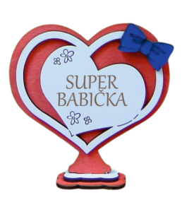 (P315SKW3) Super Babicka - serce stojak