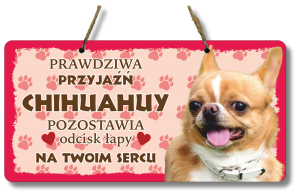 (P552W41) Chihuahua - Zawieszka na drzwi