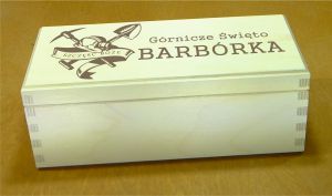 Górnicze Święto Barbórka - Pudełko na herbatę z grawerem (LH3G45)