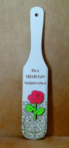 Dla Mojego - Serduszka Naleśnikówka z różą  (P595W7)