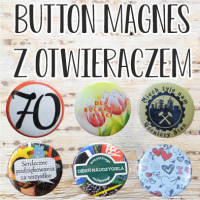 Button magnes z otwieraczem