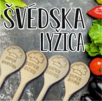Švédska lyžica so slovenskim gravírovaním