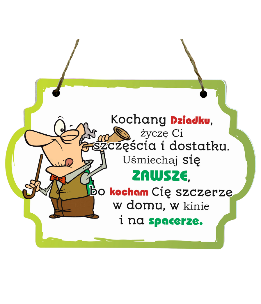 P704W18) Dla Dziadka zawieszka - Producent upominków, nagród i drewnianych  akcesorii kuchennych